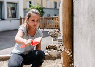 Wasser- und Matschanlage der Firma Rudolf Spielplatz, Spielplatzbauer, Spielplatzhersteller, Spielplatzgeräte, Schweiz