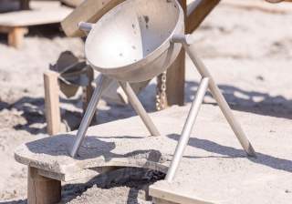 Wasser- und Matschanlage der Firma Rudolf Spielplatz, Spielplatzbauer, Spielplatzhersteller, Spielplatzgeräte, Schweiz